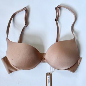 SKIMS Ultimate Push Up Plunge Bra in Clay Size 32B